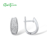 925 Silver CZ Stud Earrings Party Jewelry