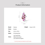 925 Silver Pendant Lab Pink Sapphire Ruby CZ Sweet Wedding Jewelry