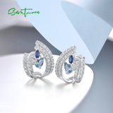 925 Silver Stud Earrings Sparkling Spinel CZ Daily Wear Fine Jewelry