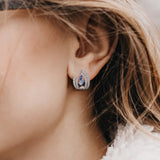 925 Silver Stud Earrings Sparkling Spinel CZ Daily Wear Fine Jewelry