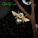 925 Sterling Silver Bee Insect Brooch Fine Jewelry