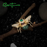 925 Sterling Silver Bee Insect Brooch Fine Jewelry