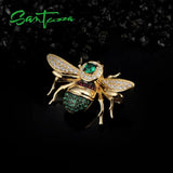 925 Sterling Silver Bee Insect Brooch Fine Jewelry