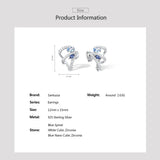 925 Silver Stud Earrings Spinel CZ Fine Jewelry