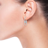 925 Sterling Silver Stud Earrings Sparkling CZ Flower Party Jewelry