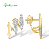 925 Silver CZ Stud Earrings Fine Jewelry