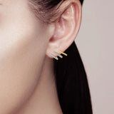 925 Silver Stud Earrings CZ Fine Party Jewelry