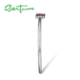 925 Sterling Silver Heart Adjustable Bangle Jewelry