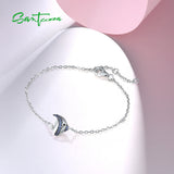 925 Silver Bracelet Sparkling CZ Lovely Fish Adjustable Jewelry
