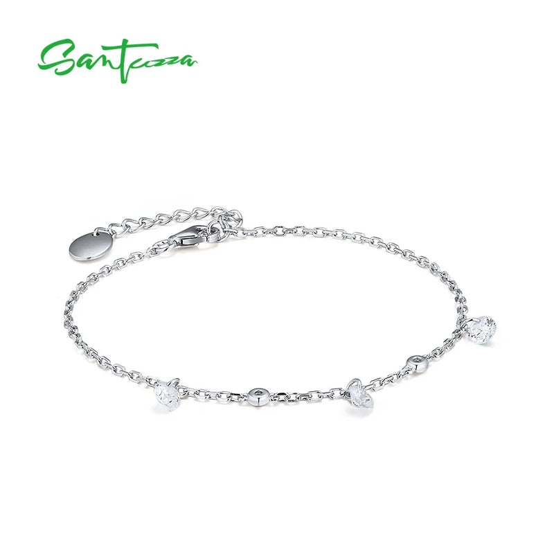925 Silver Bracelet Cubic Zirconia Daily Wear Fine Jewelry