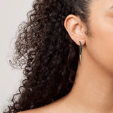 925 Silver Drop Earrings Sparkling CZ Enamel Fine Jewelry