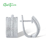 925 Silver CZ Earrings Wedding Fine Jewelry