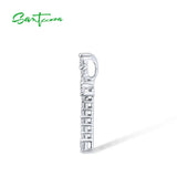 925 Silver Cross Pendant with CZ for Women
