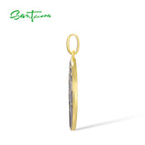 925 Sterling Silver Round Pendant For Women and Men