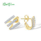 925 Silver Stud Earrings CZ Fine Jewelry