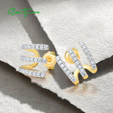 925 Silver Stud Earrings CZ Fine Jewelry