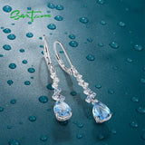 925 Silver Earrings Glass CZ Dangle Jewelry