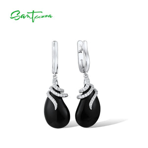 925 Sterling Silver Earrings Cubic Zirconia Ceramic Fine Jewelry