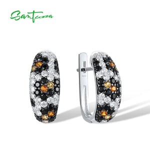 925 Silver Latch Back Earrings Spinel CZ Yellow Nano CZ Fine Jewelry