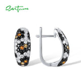 925 Silver Latch Back Earrings Spinel CZ Yellow Nano CZ Fine Jewelry