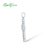 925 Sterling Silver CZ Cross Pendant Women's Fine Jewelry