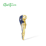 925 Silver Dolphin Pendant Sparkling Spinel CZ Lovely Fine Jewelry