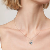 925 Silver CZ Heart Pendant Women's Fine Jewelry