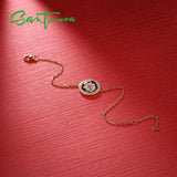 925 Sterling Silver Pink Cherry Blossoms Flower Bracelet