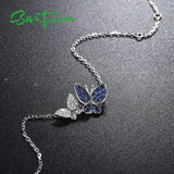 925 Sterling Silver Butterfly Bracelet Adjustable Fine Jewelry