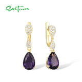 925 Silver Drop Earrings for Women CZ Jewelry