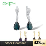 925 Silver Drop Earrings for Women CZ Jewelry