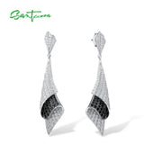 925 Sterling Silver Spinel CZ Earrings Classical Fine Jewelry