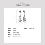 925 Sterling Silver CZ Dangling Earrings for Women