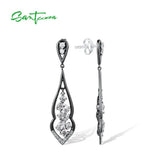 925 Sterling Silver CZ Dangling Earrings for Women
