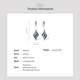 925 Sterling Silver Sparkling CZ Dangling Earrings