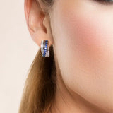 925 Silver Stud Earrings Nano Cubic Zirconia Jewelry