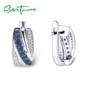 925 Silver Stud Earrings Nano Cubic Zirconia Jewelry