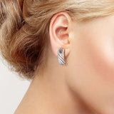 925 Silver Earrings CZ Sparkling Jewelry