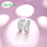 925 Silver Earrings CZ Sparkling Jewelry