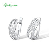 925 Silver Earrings CZ Sparkling Jewelry
