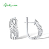 925 Silver Earrings CZ Sparkling Jewelry