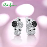 925 Silver Round Spinel CZ Stud Earrings