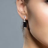 925 Silver Crystal Drop Earrings Sparkling Fine Jewelry