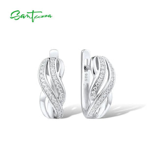 925 Sterling Silver Stud Earrings CZ Jewelry