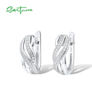 925 Sterling Silver Stud Earrings CZ Jewelry