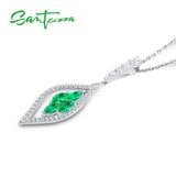 925 Sterling Silver Green Purple Party Pendant