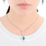 925 Sterling Silver Green Purple Party Pendant