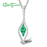 925 Sterling Silver Green Purple Party Pendant