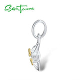 925 Sterling Silver Flower Butterfly Pendant for Women