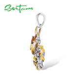 925 Sterling Silver Shine Yellow Nano Cubic Zirconia Glamorous Pendant